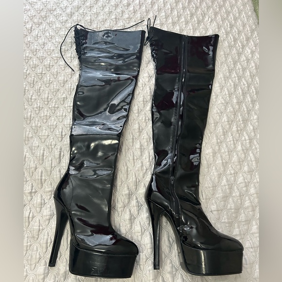 Devious stripper thigh high boots - size 10 - Picture 5 of 6